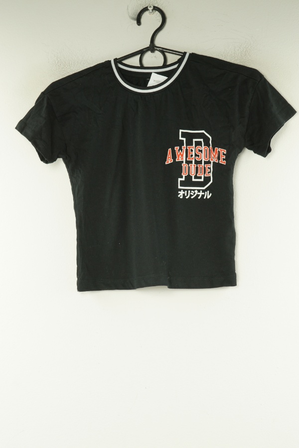 Bluzka czarna z napisami - GEORGE zdjęcie 1