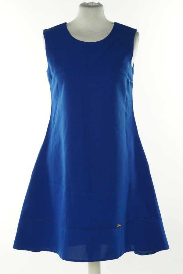 Sukienka niebieska na grubych ramiączkach - A&A zdjęcie 1