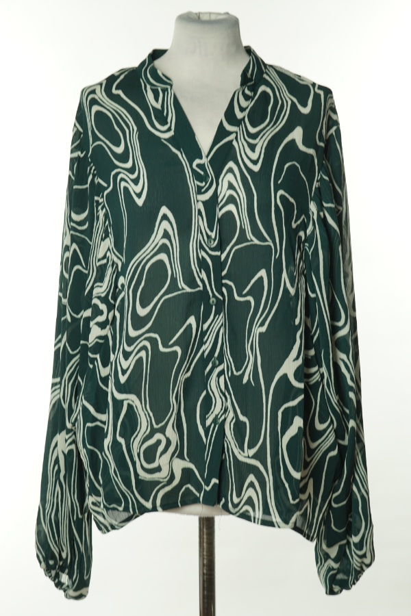Bluzka zielona w białe wzory - MSCH zdjęcie 1
