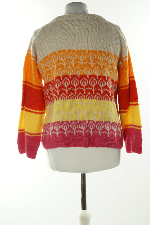 Sweter wielokolorowy w paski - BRAK METKI Z NAZWĄ PRODUCENTA zdjęcie 2