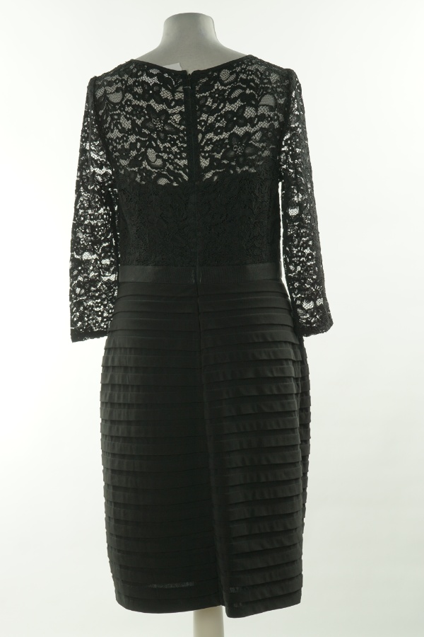 Sukienka czarna z koronkową górą - ADRIANNA PAPELL zdjęcie 2
