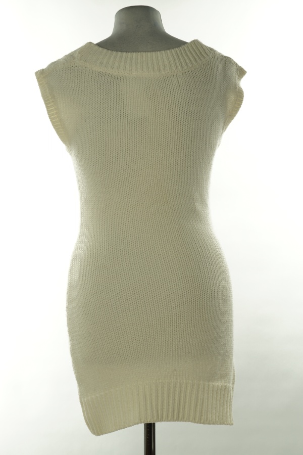 Tunika kremowa sweterkowa - GINA zdjęcie 2