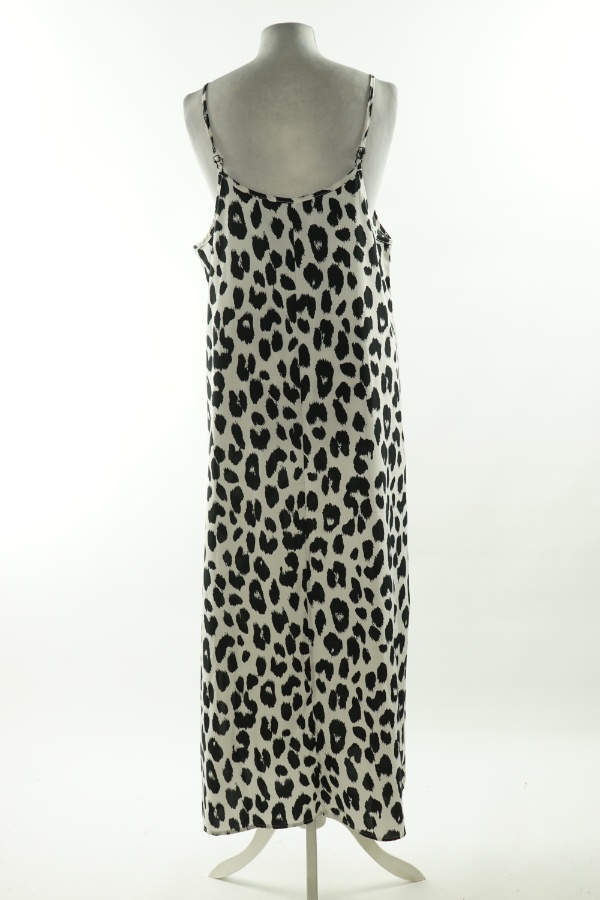 Sukienka biała w czarne ciapki - SHEIN zdjęcie 2