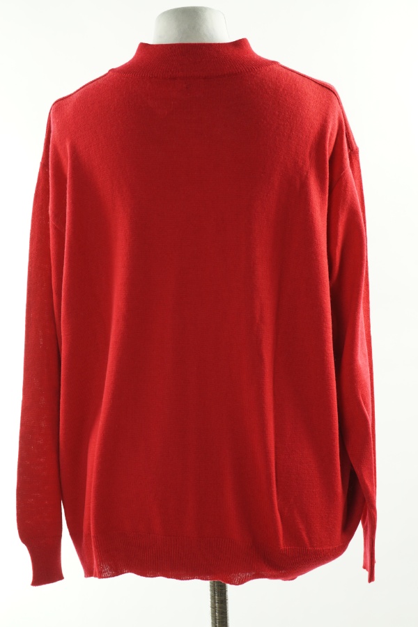 Sweter czerwony(40%wełna) - LUCIA zdjęcie 2