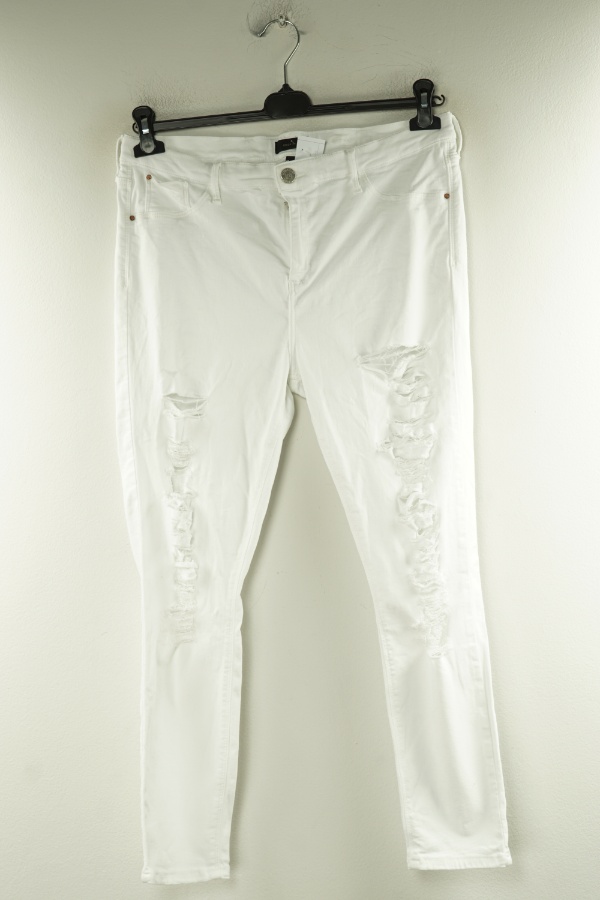 Spodnie białe jeansowe z dziurami - RIVER ISLAND zdjęcie 1