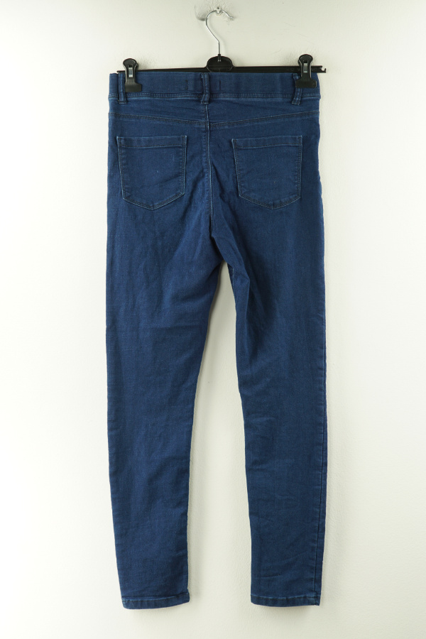 Spodnie granatowe materiałowe a'la jeans na gumkę - PEP&CO zdjęcie 2