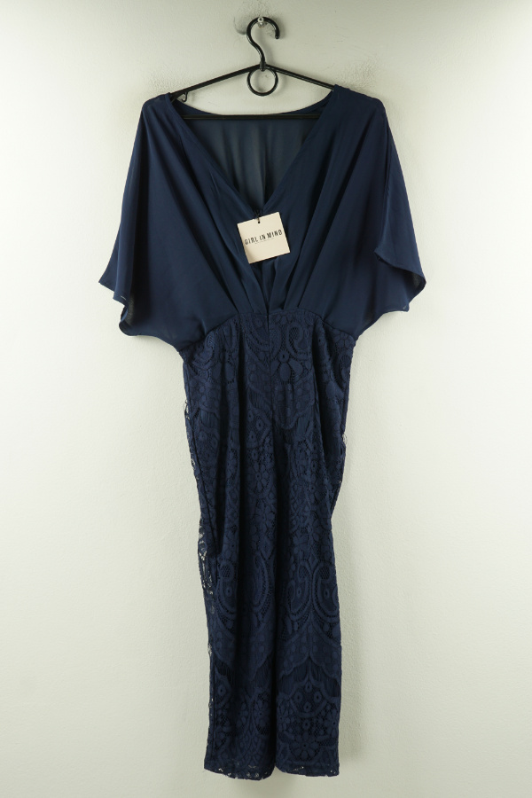Sukienka granatowa z koronką - GIRL IN MIND zdjęcie 2