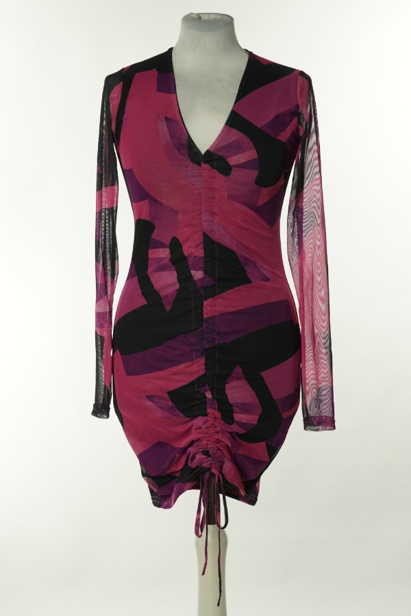 Sukienka fioletowo-różowa drapowana - VIVICHI zdjęcie 1