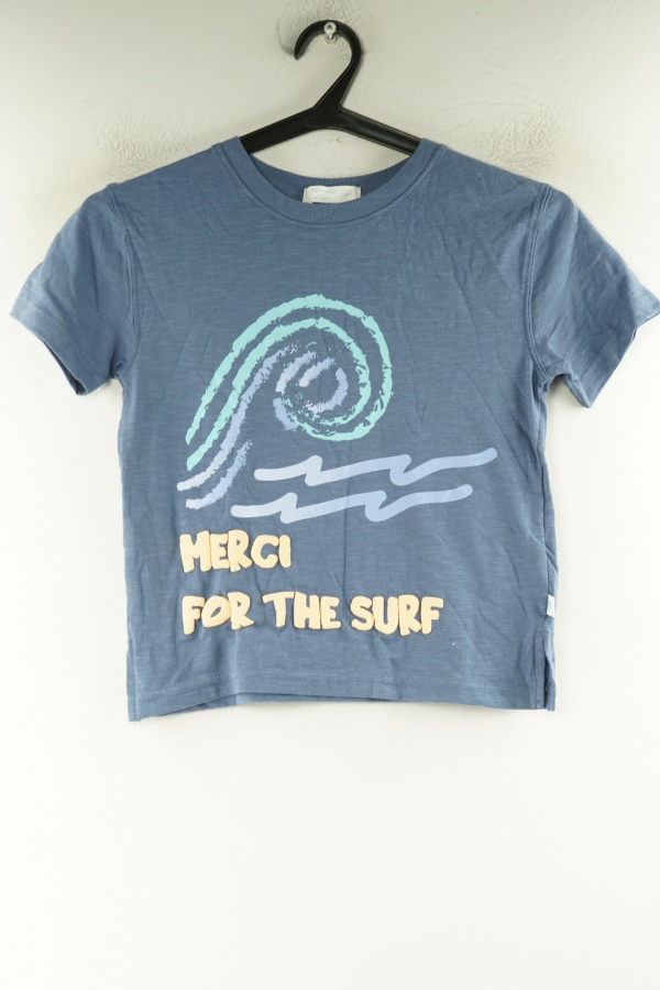 Koszulka niebieska nadruk - LEIGH TUCKER zdjęcie 1