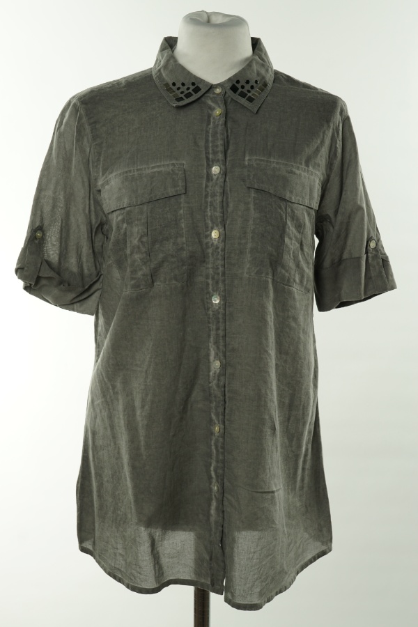 Koszula szara z krótkim rękawem - THE SHIRT zdjęcie 1