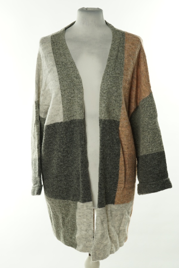 Narzutka sweterkowa szaro-brzoskwiniowa - ONLY zdjęcie 1