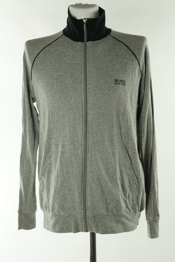Bluza szara z czarnymi wstawkami Hugo Boss - HUGO BOSS zdjęcie 1