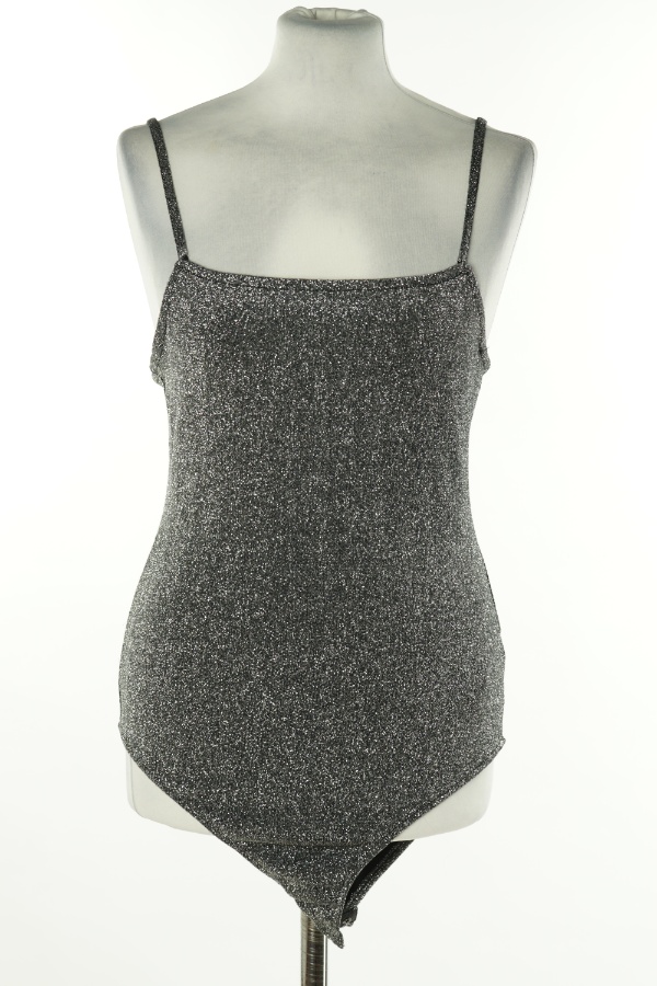 Body czarne ze srebrną nitką - TOPSHOP zdjęcie 1