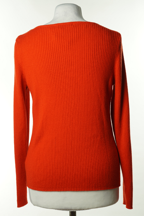 Sweter czerwony w prążek - F&F zdjęcie 2