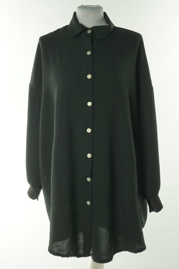 Koszula czarna zwiewna z cekinami  - NEW COLLECTION zdjęcie 1