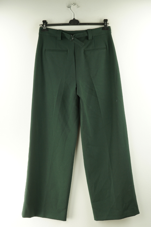 Spodnie garniturowe eleganckie ciemnozielone  - M&S zdjęcie 2