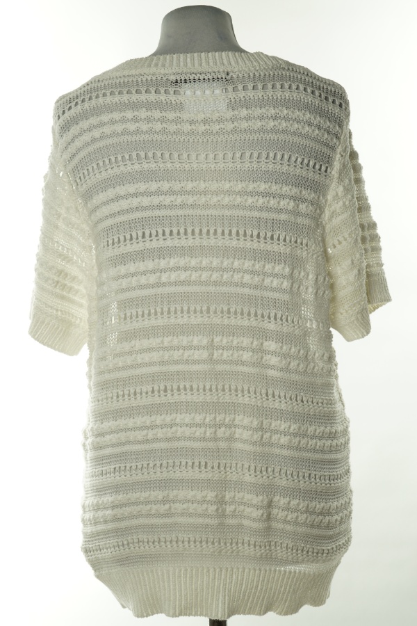 Bluzka biała sweterkowa z krótkim rękawem - DUNNES zdjęcie 2