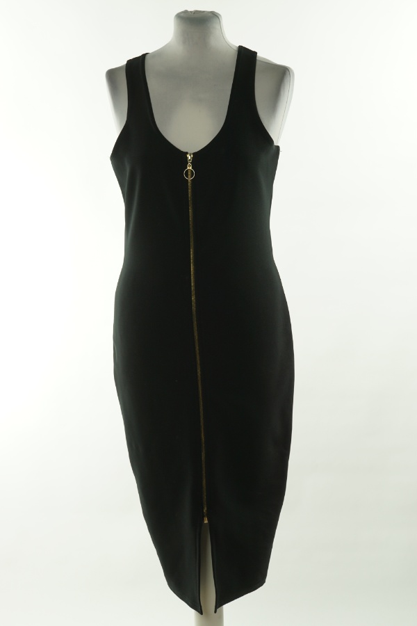 Sukienka czarna na suwak - RIVER ISLAND zdjęcie 1