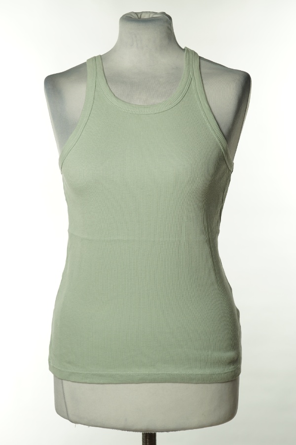 Koszulka zielona prążkowana - 157 zdjęcie 1