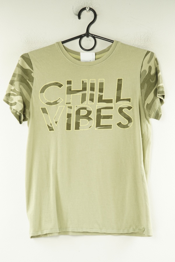 Koszulka oliwkowa napis - KAPPAHL zdjęcie 1