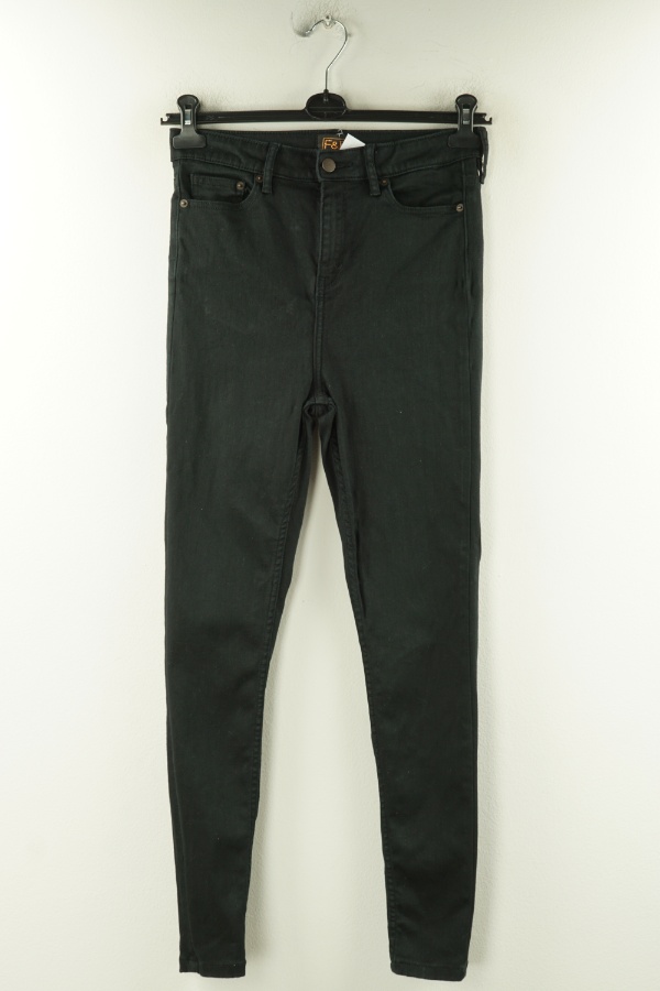 Spodnie czarne jeansowe z wysokim stanem - F&F zdjęcie 1