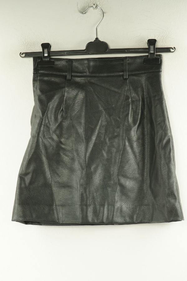 Spódnica czarna ekoskóra, H&M - H&M zdjęcie 1