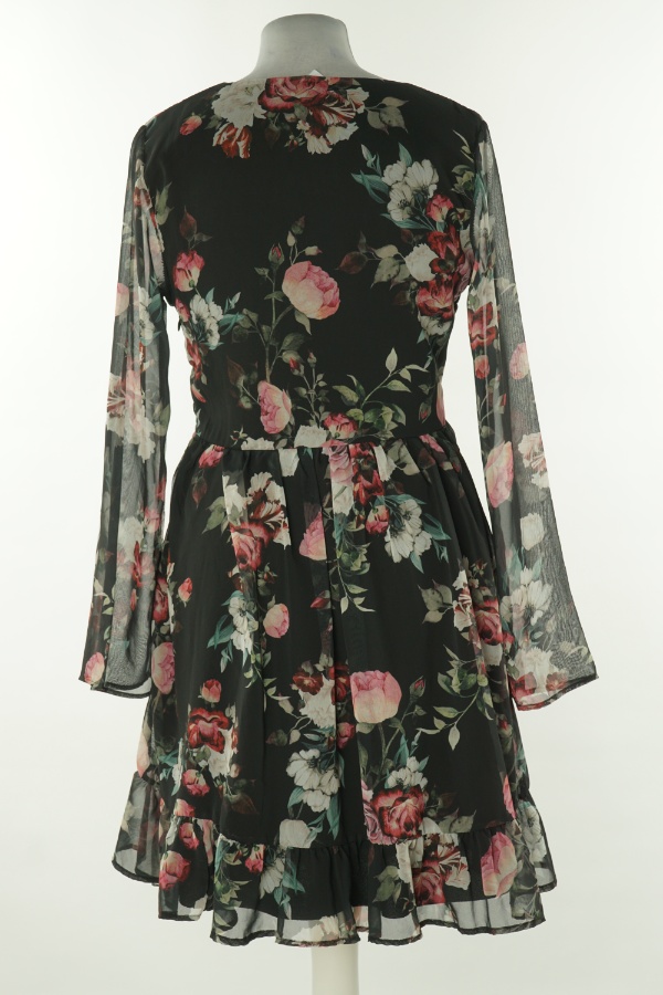 Sukienka czarna kwiecista - ASPRIN zdjęcie 2