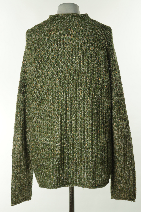 Sweter zielony melanż, w składzie wełna (12%) - GEISHA zdjęcie 2