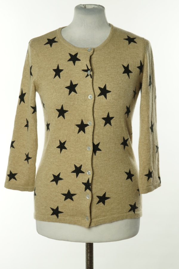 Kardigan beżowy w gwiazdki(20%ANGORA)(10%WEŁNA) - CLEMENTS RIBEIRO zdjęcie 1