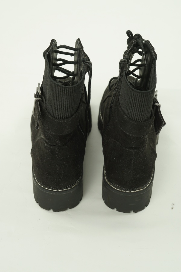 Botki czarne zamszowe z klamrą - PRIMARK zdjęcie 3