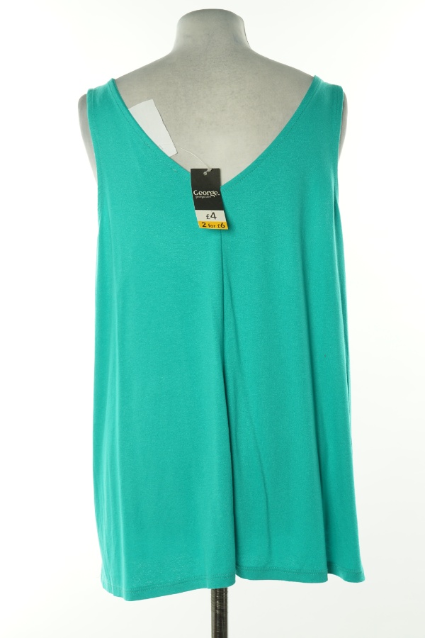 Bluzka niebieska na cienkich ramiączkach - GEORGE zdjęcie 2