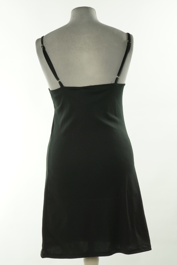 Sukienka czarna cienka na ramiączkach - BRAK METKI Z NAZWĄ PRODUCENTA zdjęcie 2