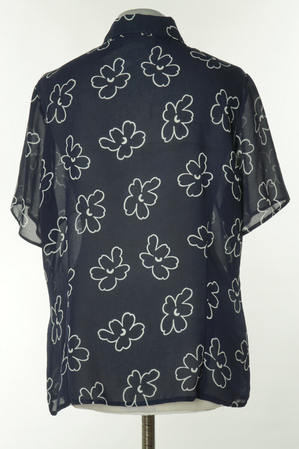 Koszula granatowa w białe kwiaty - MICHAEL GOLD  zdjęcie 2