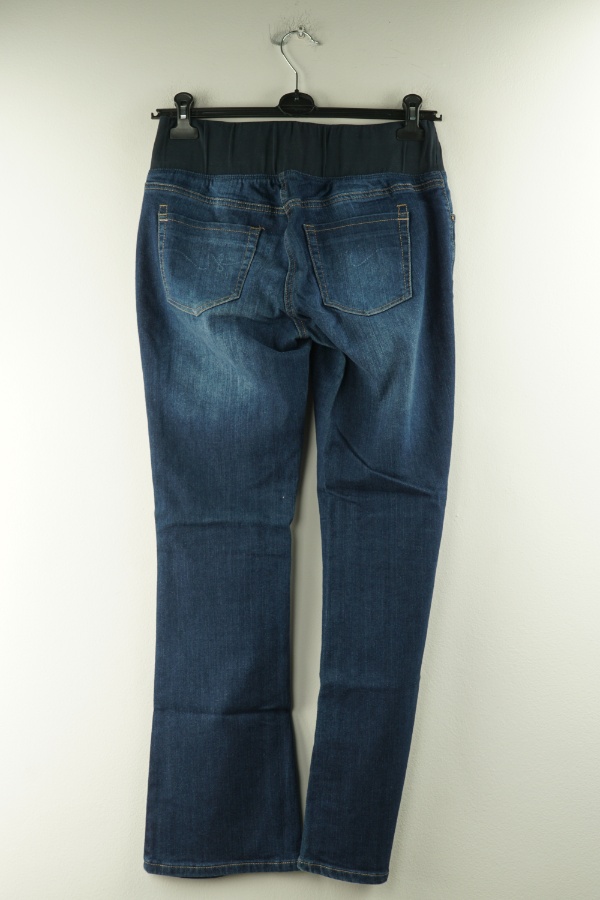 Spodnie granatowe jeansowe z gumką w pasie - BOOTCUT zdjęcie 2