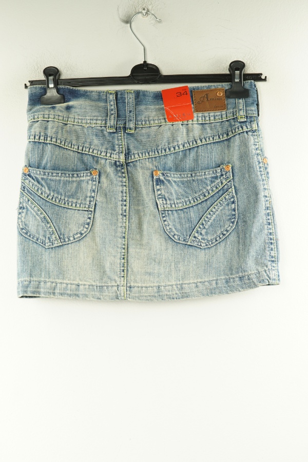 Spódnica niebieska jeansowa - AMISU zdjęcie 2