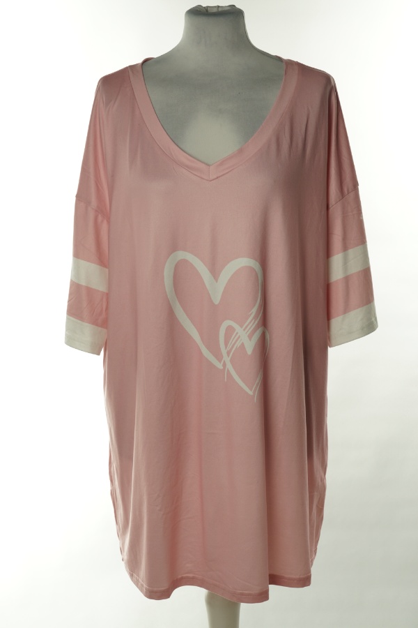 Koszulka różowa serca - BRAK METKI Z NAZWĄ PRODUCENTA zdjęcie 1