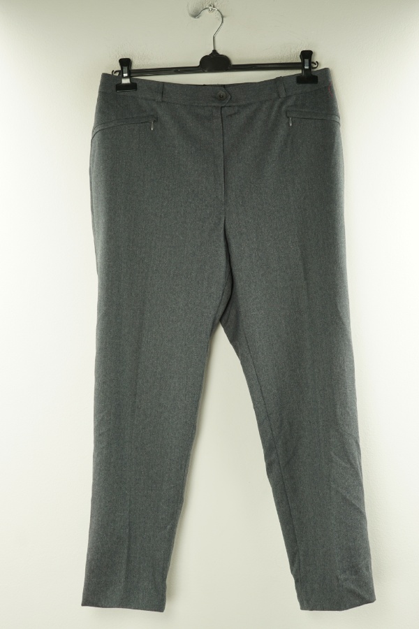 Spodnie szare z szerokimi nogawkami z kantem zdjęcie 1