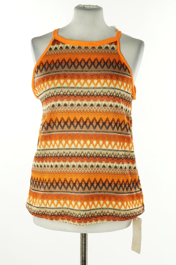 Bluzka pomarańczowo-brązowa wzorzysta - EMERY ROSE zdjęcie 1