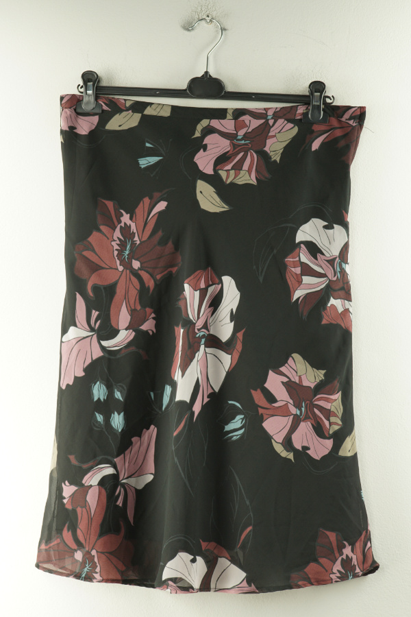 Spódnica czarna w duże kwiaty H&M - H&M zdjęcie 1