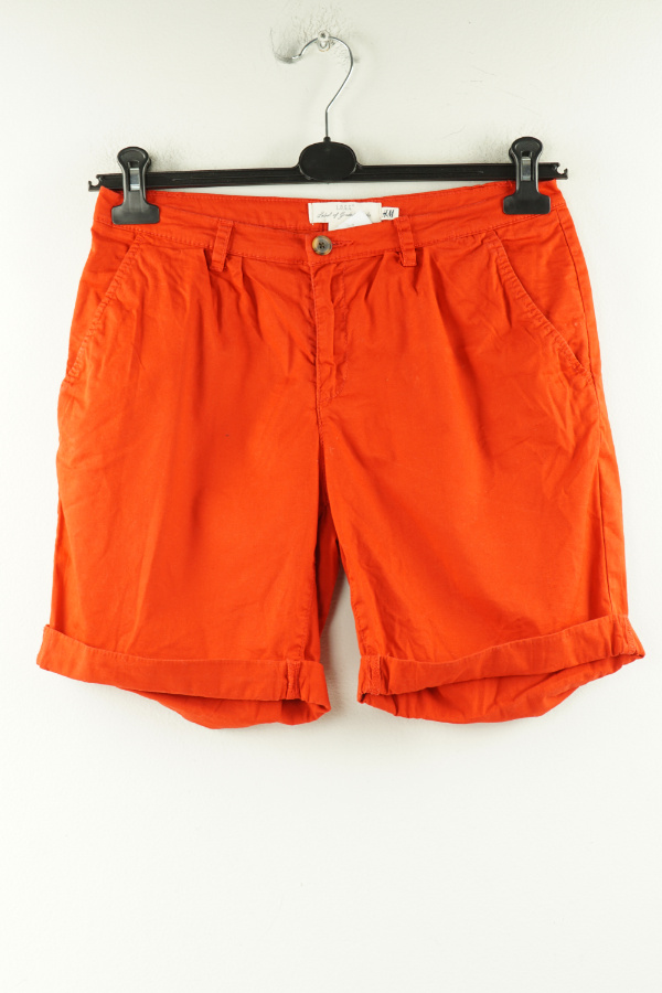 Krótkie spodenki czerwone jeansowe H&M - H&M zdjęcie 1