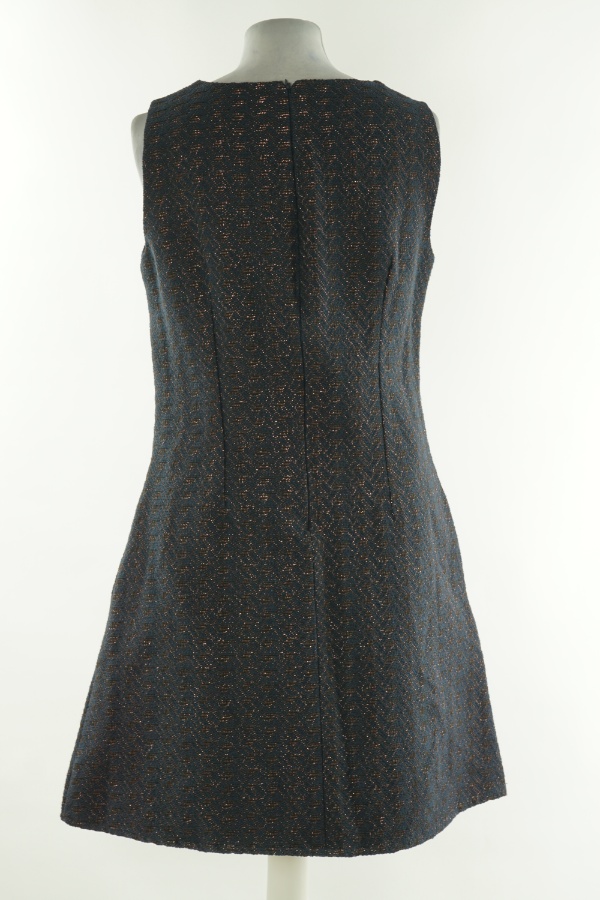 Sukienka granatowa z połyskującą nitką - STOCKH zdjęcie 2