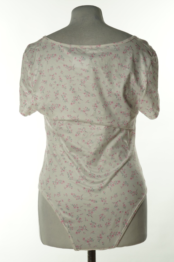 Body białe w drobne różowe kwiatki - SHEIN zdjęcie 2