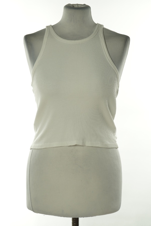 Top biały prążkowany - GINA TRICOT zdjęcie 1