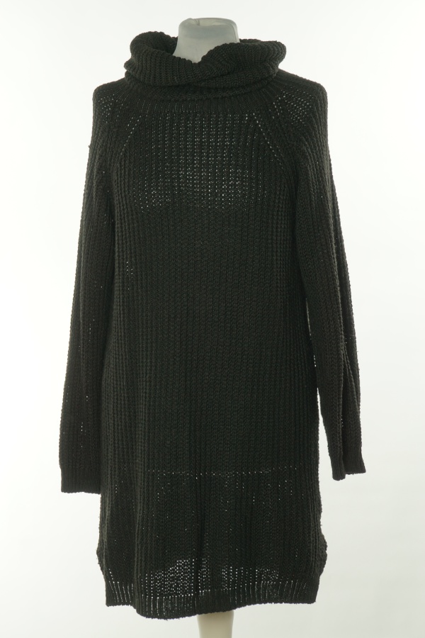 Sukienka czarna sweterkowa golf - ELITZIA zdjęcie 1