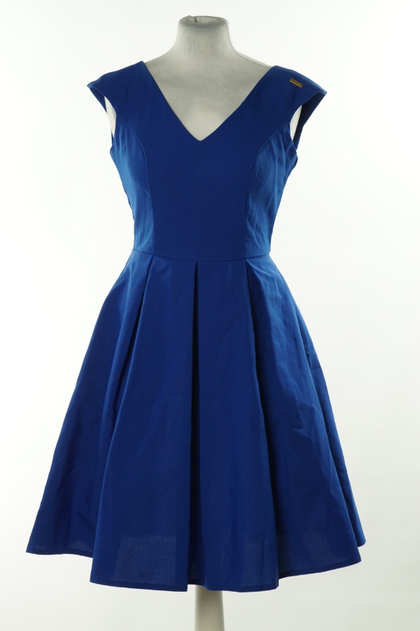 Sukienka niebieska rozkloszowana - A&A zdjęcie 1