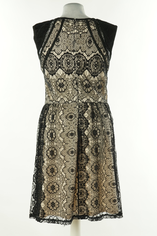 Sukienka beżowa w czarną koronkę - C&A zdjęcie 2