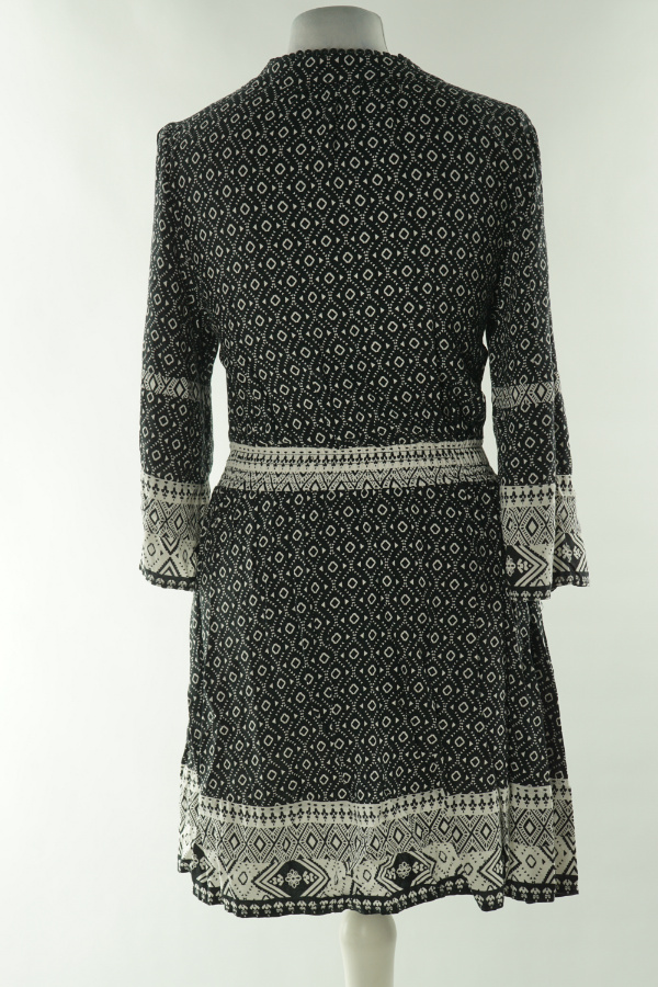 Sukienka czarna w białe wzory, H&M - H&M zdjęcie 2