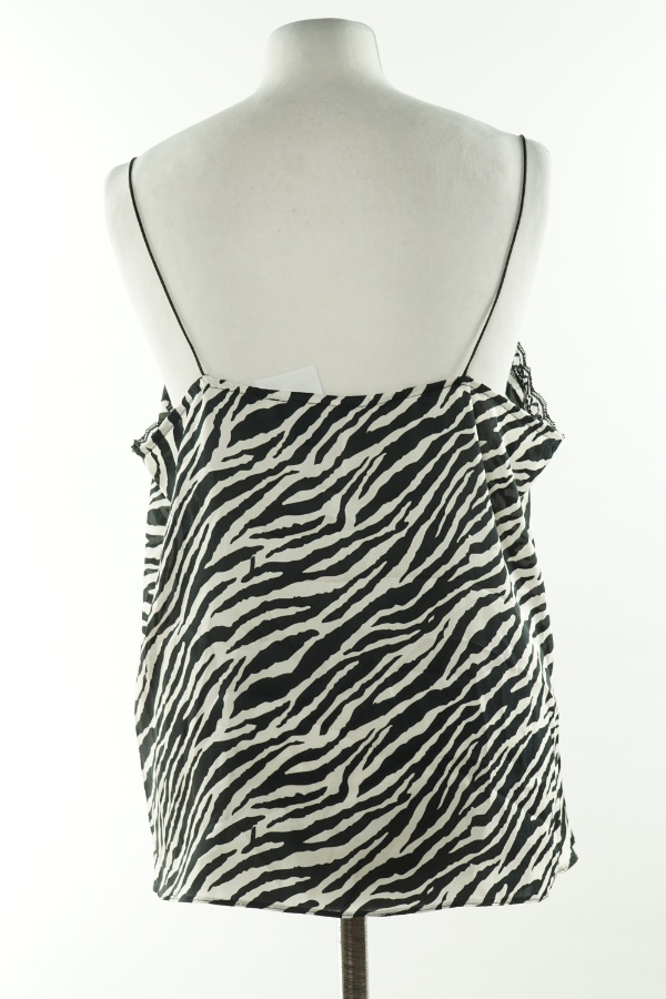 Bluzka biało-czarna zebra z koronką - PRIMARK zdjęcie 2