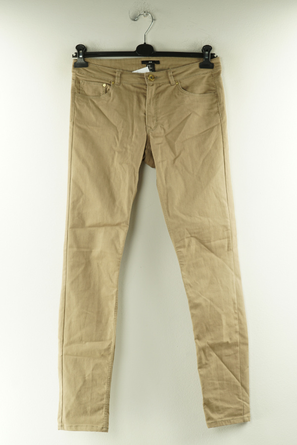 Spodnie beżowe jeansowe - H&M zdjęcie 1