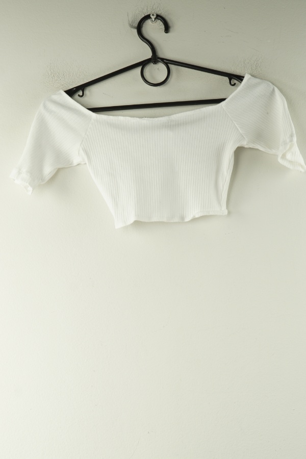 Top biały prążkowany, ASOS - ASOS zdjęcie 2